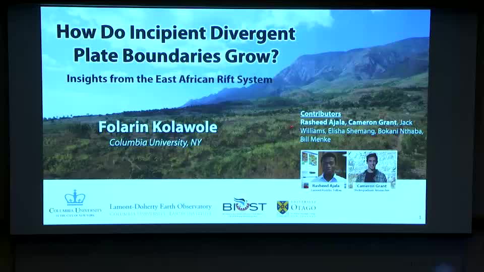 Thumbnail for ESS Colloquium: Folarin Kolawole (Columbia University) 